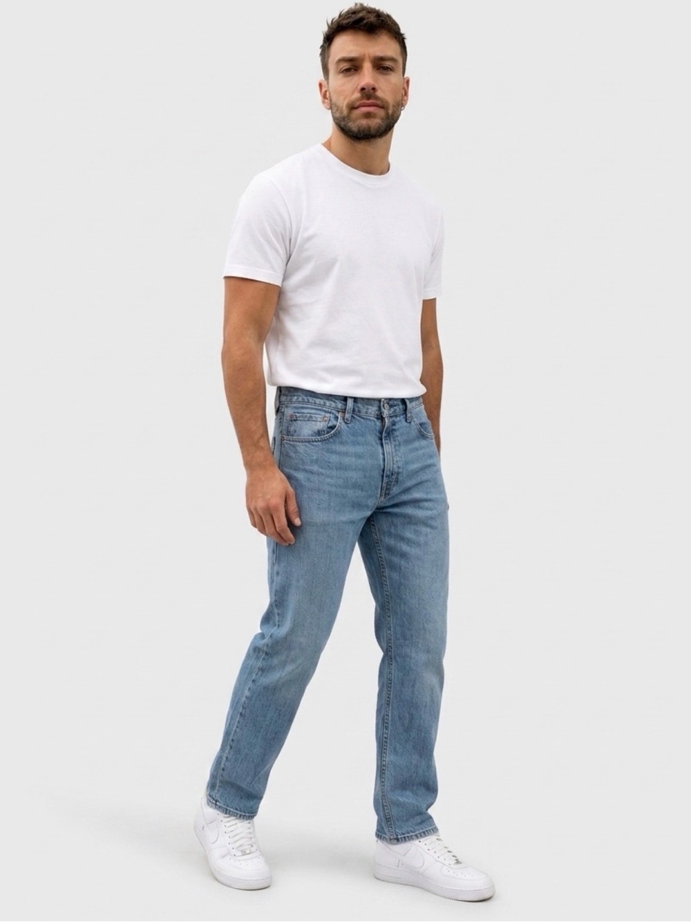 Levi's Men's 505 Straight Jeans in Light Blue Denim 38x32